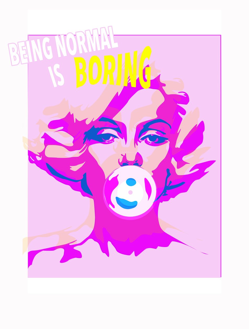 Bubble Gum, 2015 (skjermtrykk på papir) av Francois Domain