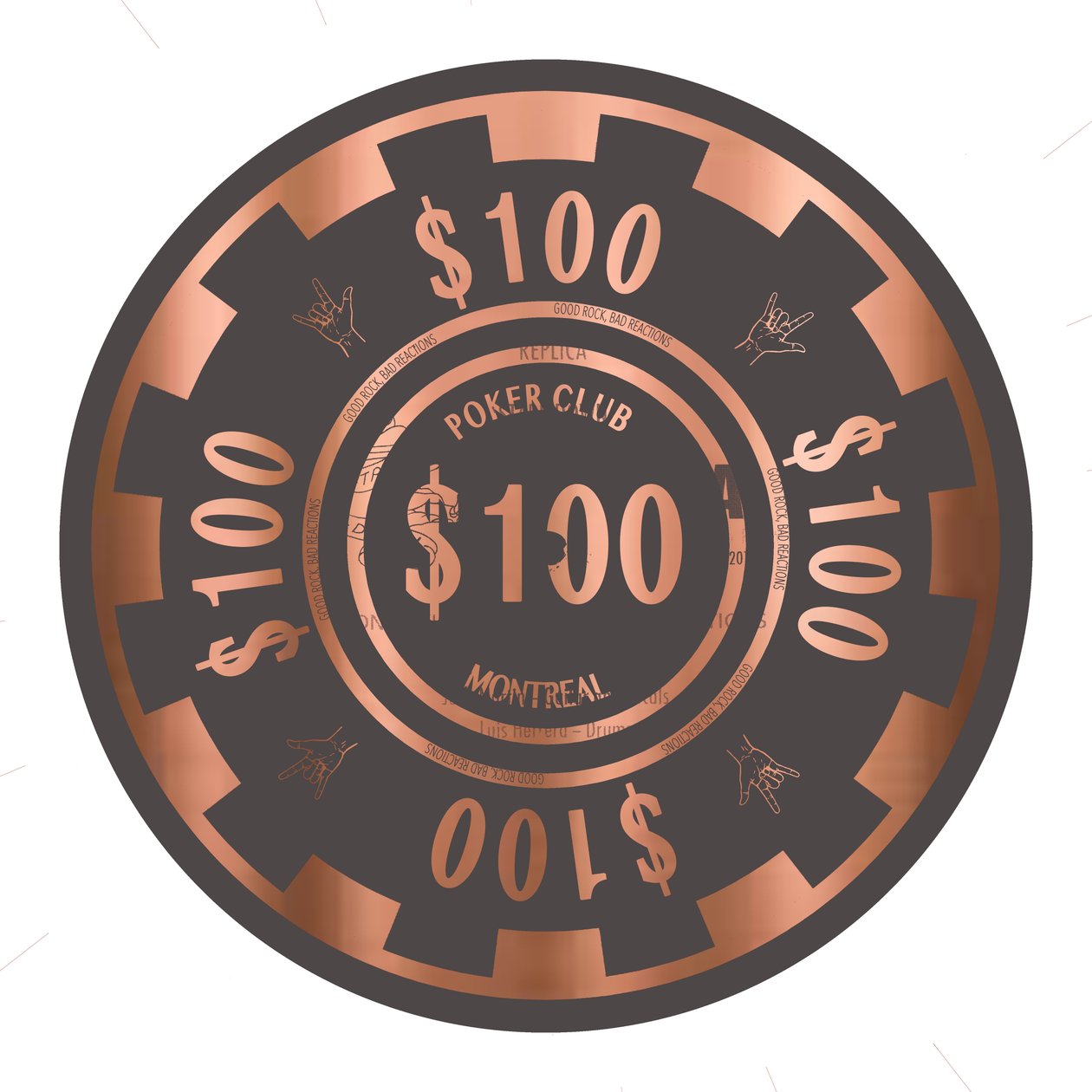 PokerChip $ 100, 2015, digital av Francois Domain