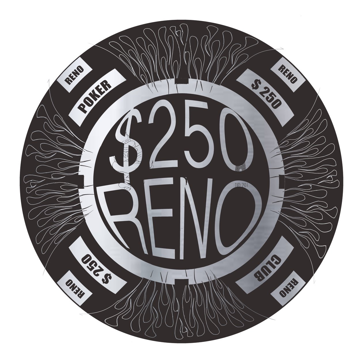 PokerChip $ 250, 2015, digital av Francois Domain