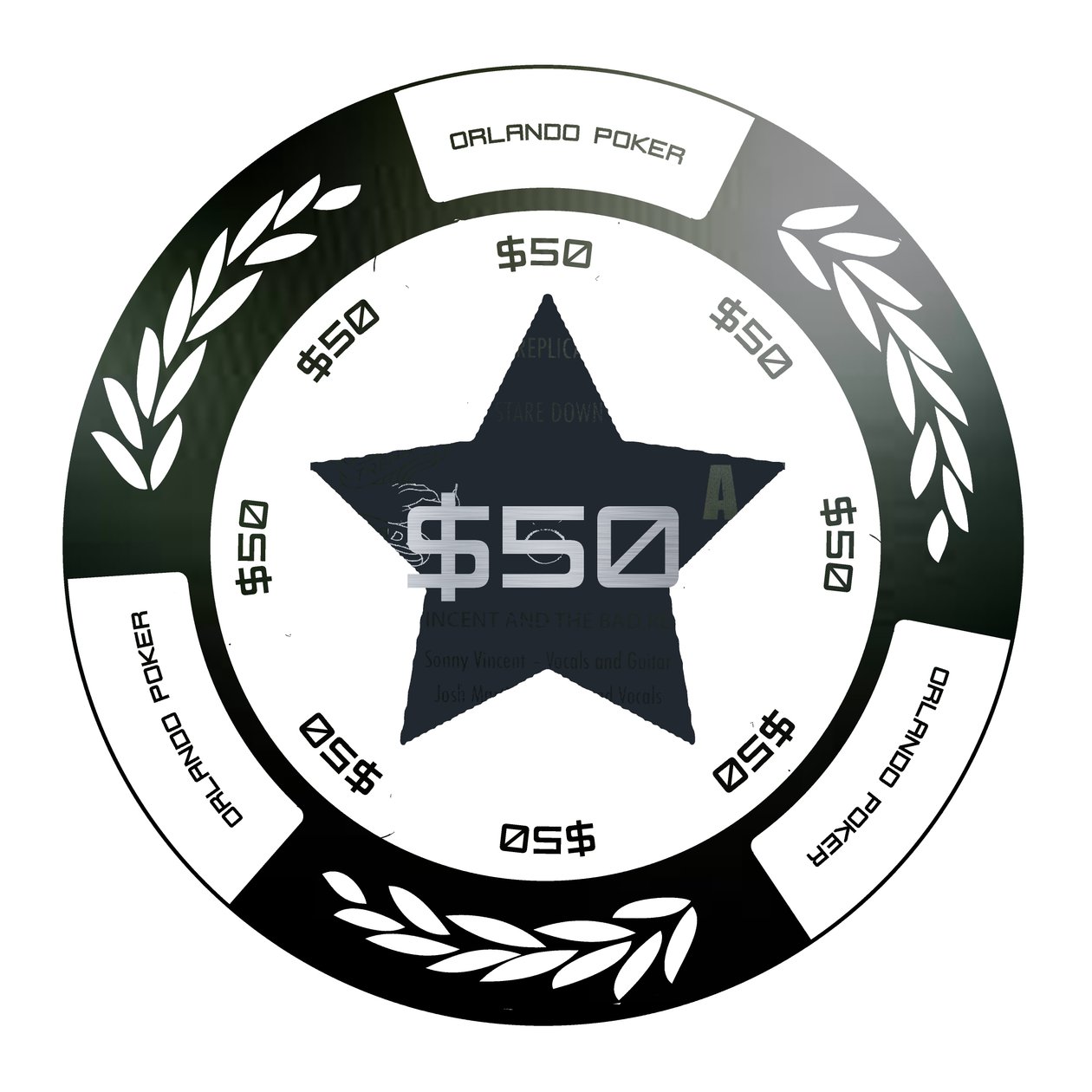PokerChip $ 50, 2015, digital av Francois Domain