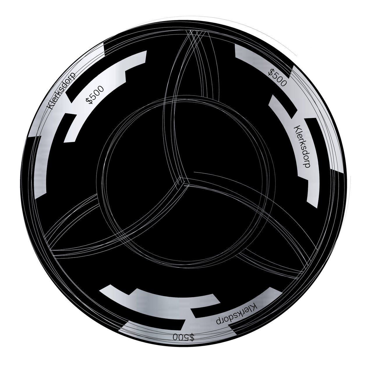 PokerChip $ 500, 2015, digital av Francois Domain