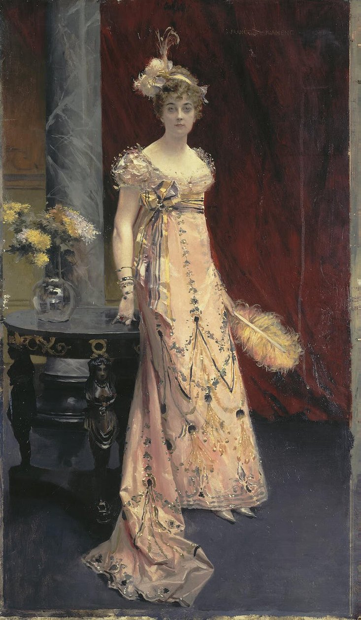 Portrett av Daria Beauharnais av Francois Flameng