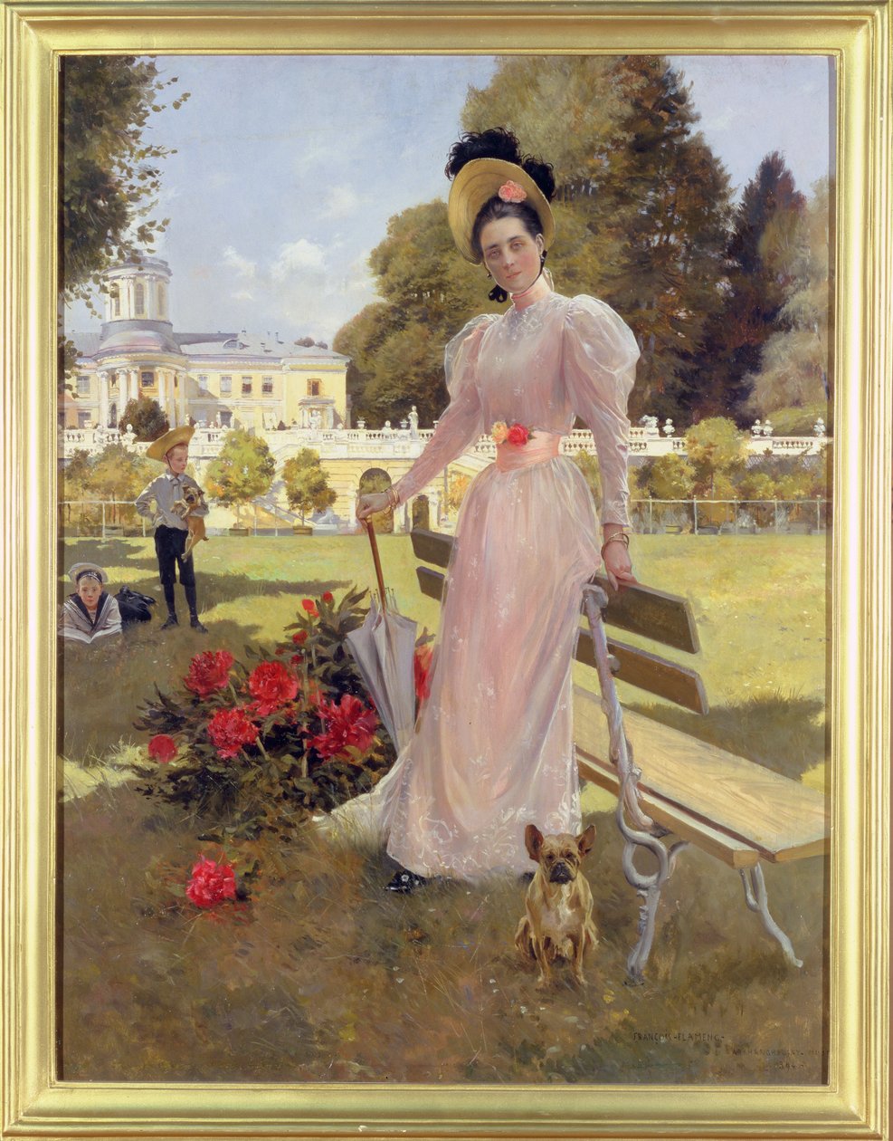 Portrett av prinsesse Z.N. Yusupova med sine to sønner i Arkhangelskoe, 1894 av Francois Flameng