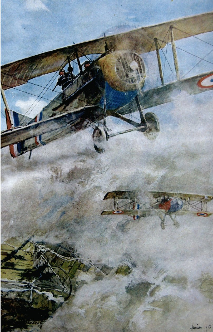 Spads patruljering, 1918 av Francois Flameng