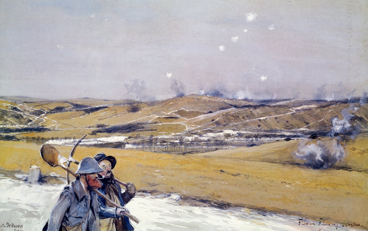 Verdun, 1916 av Francois Flameng