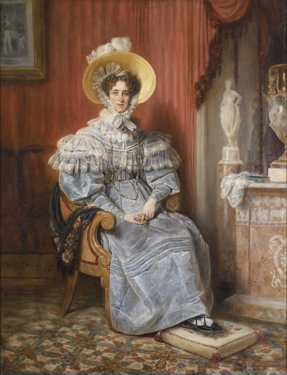 Portrett av Marie Elizabeth Amalie Franziska, prinsesse av Wagram (1784-1849) av Francois Gabriel Guillaume Lepaulle