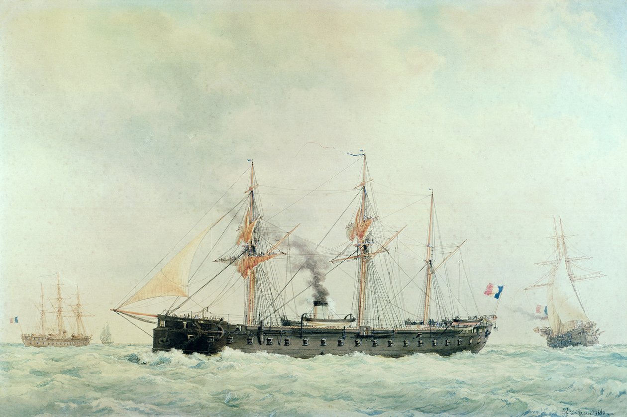 Det franske slagskipet, La Gloire av Francois Geoffroy Roux