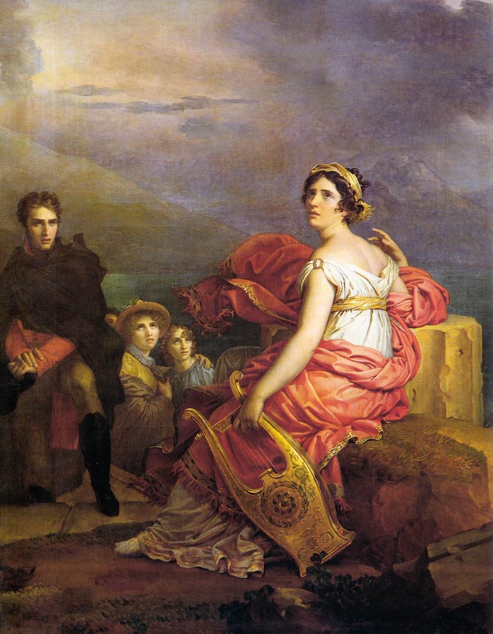 Corinne på Cape Miseno av Baron François Pascal Simon Gérard