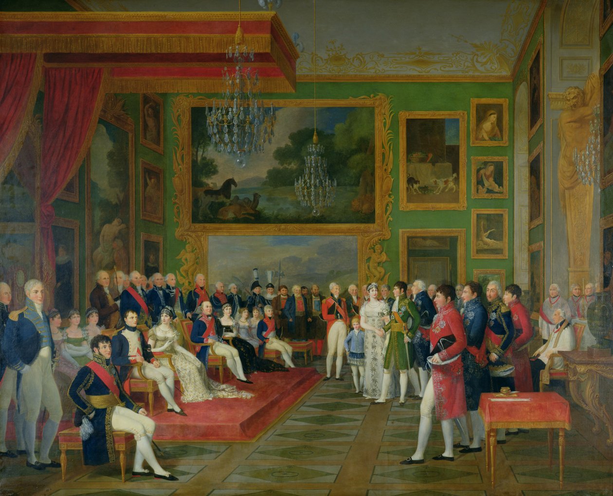Ekteskapet til Eugene de Beauharnais (1781-1824) med Amalie Auguste av Bayern i München, 13. januar 1806, 1808 av Francois Guillaume Menageot