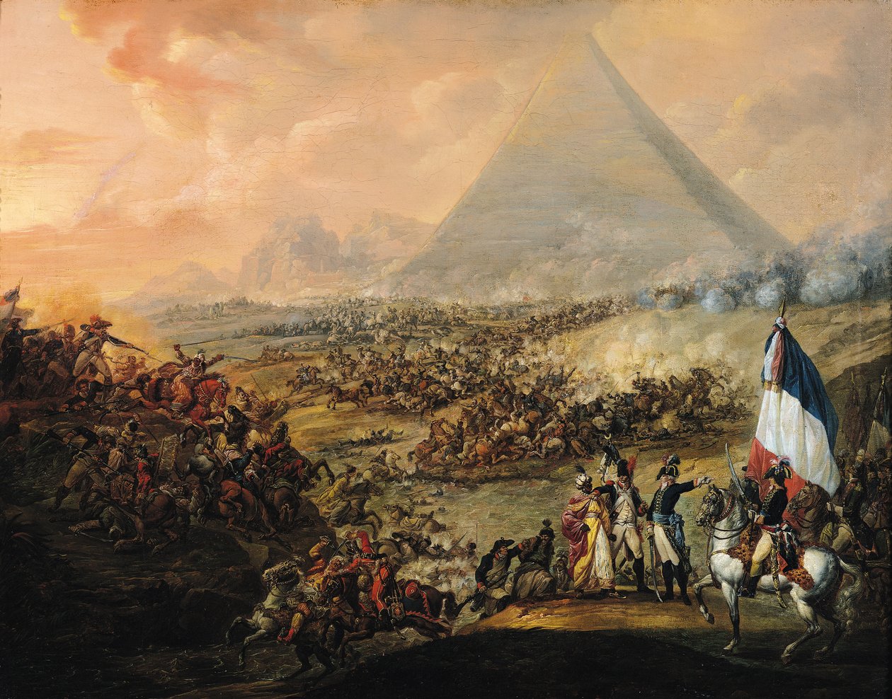 Slaget ved pyramidene, 21. juli 1798 av Francois Louis Joseph Watteau