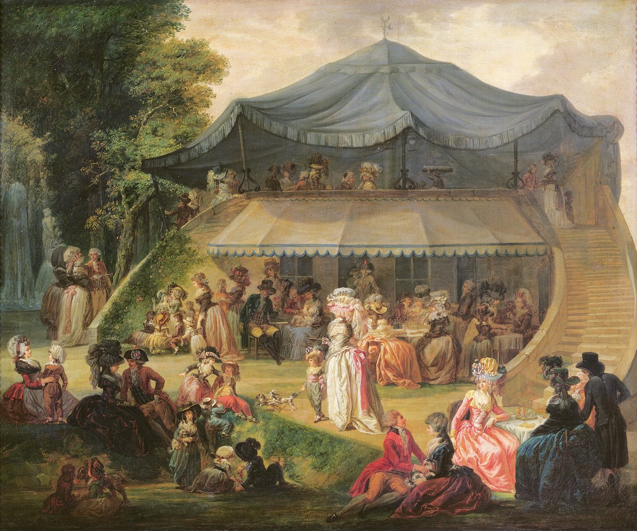 Fest på Colisee ved Lille, ca. 1791 av Francois Louis Joseph Watteau