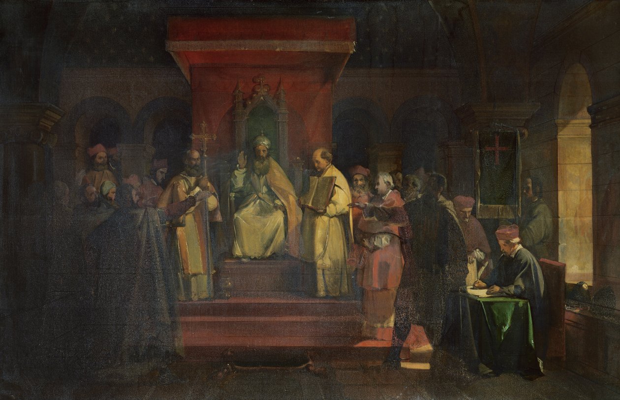 Institusjon av Tempelherreordenen i 1128, 1840 av Francois Marius Granet