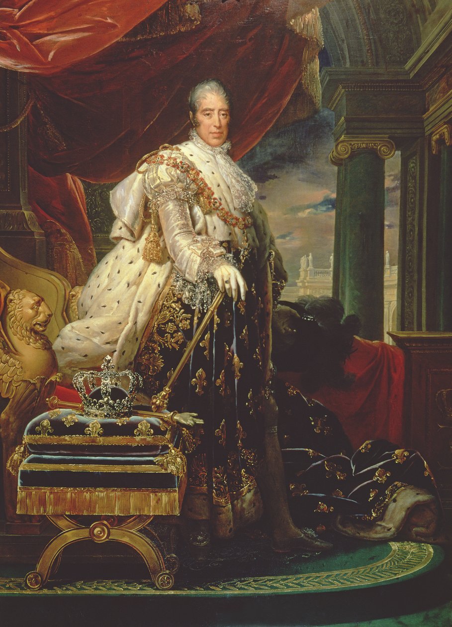 Charles X (1757-1826) i sine kroningskåper av Baron François Pascal Simon Gérard