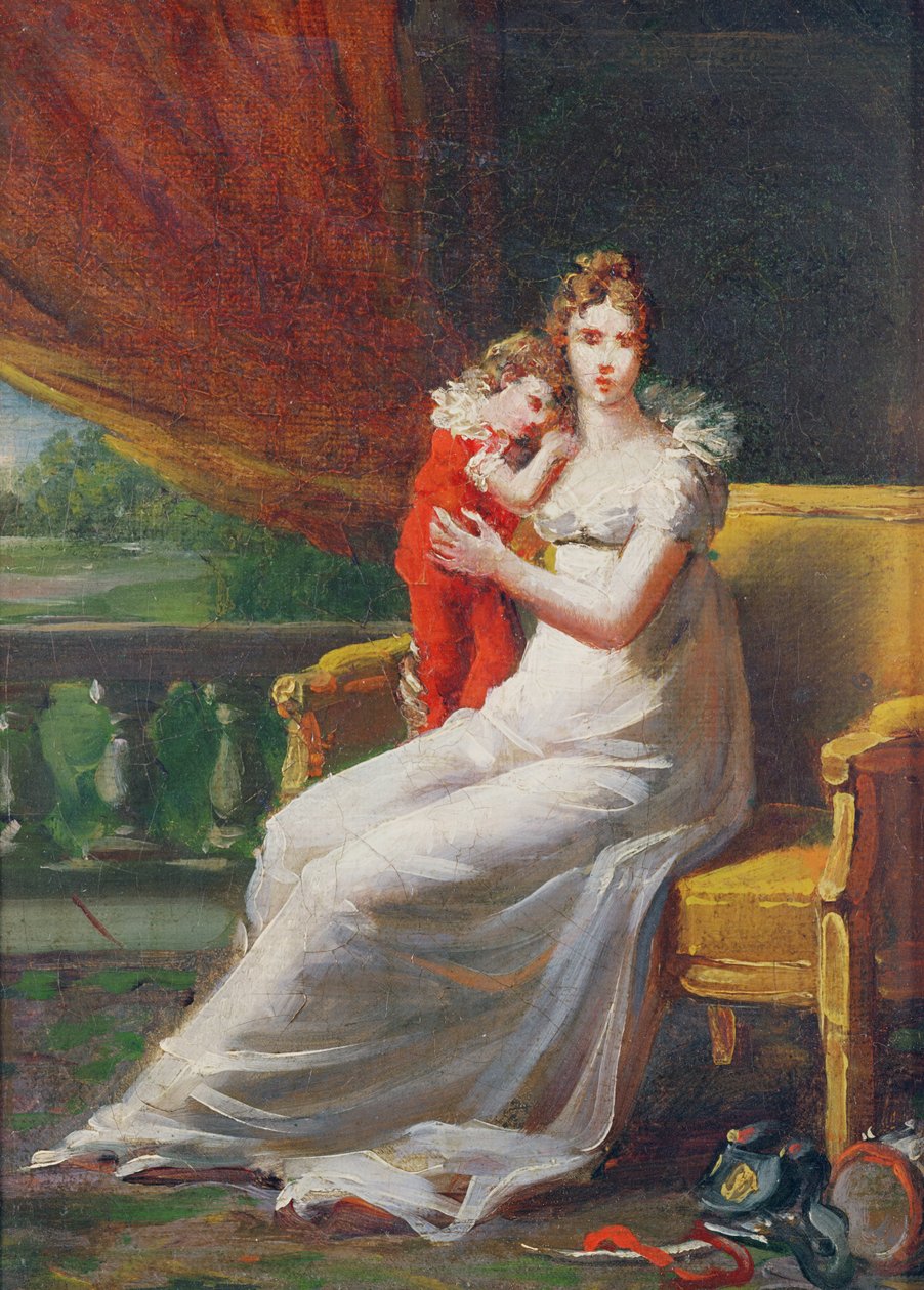 Marie-Louise holder kongen av Roma i armene av Baron François Pascal Simon Gérard