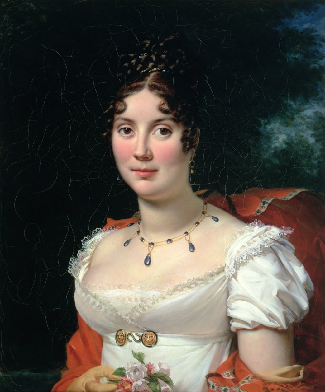 Portrett av en dame i en Empire-kjole av Baron François Pascal Simon Gérard