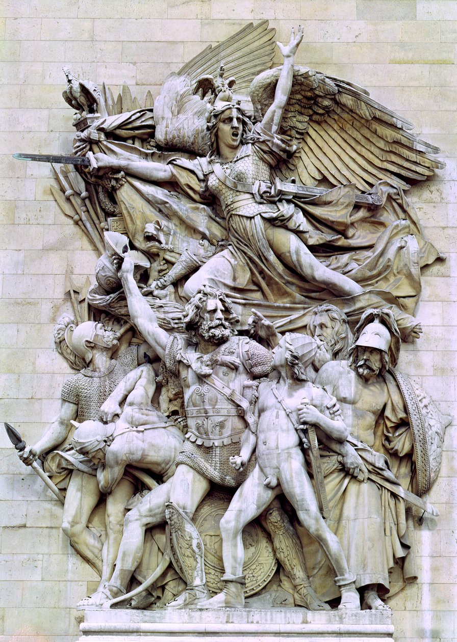La Marseillaise, detalj fra den østlige siden av Triumfbuen, 1832-35 av Francois Rude