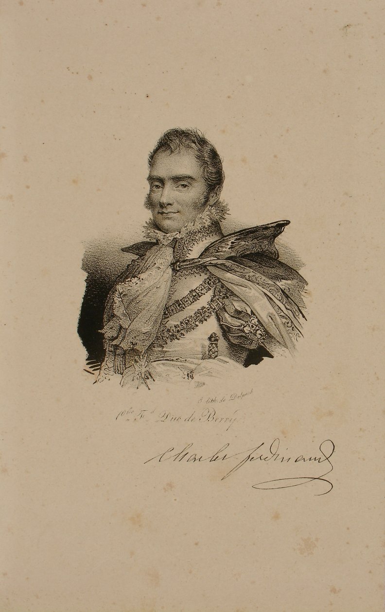 Charles Ferdinand av Frankrike, hertug av Berry (1778-1820) 1814 av Francois Seraphin Delpech