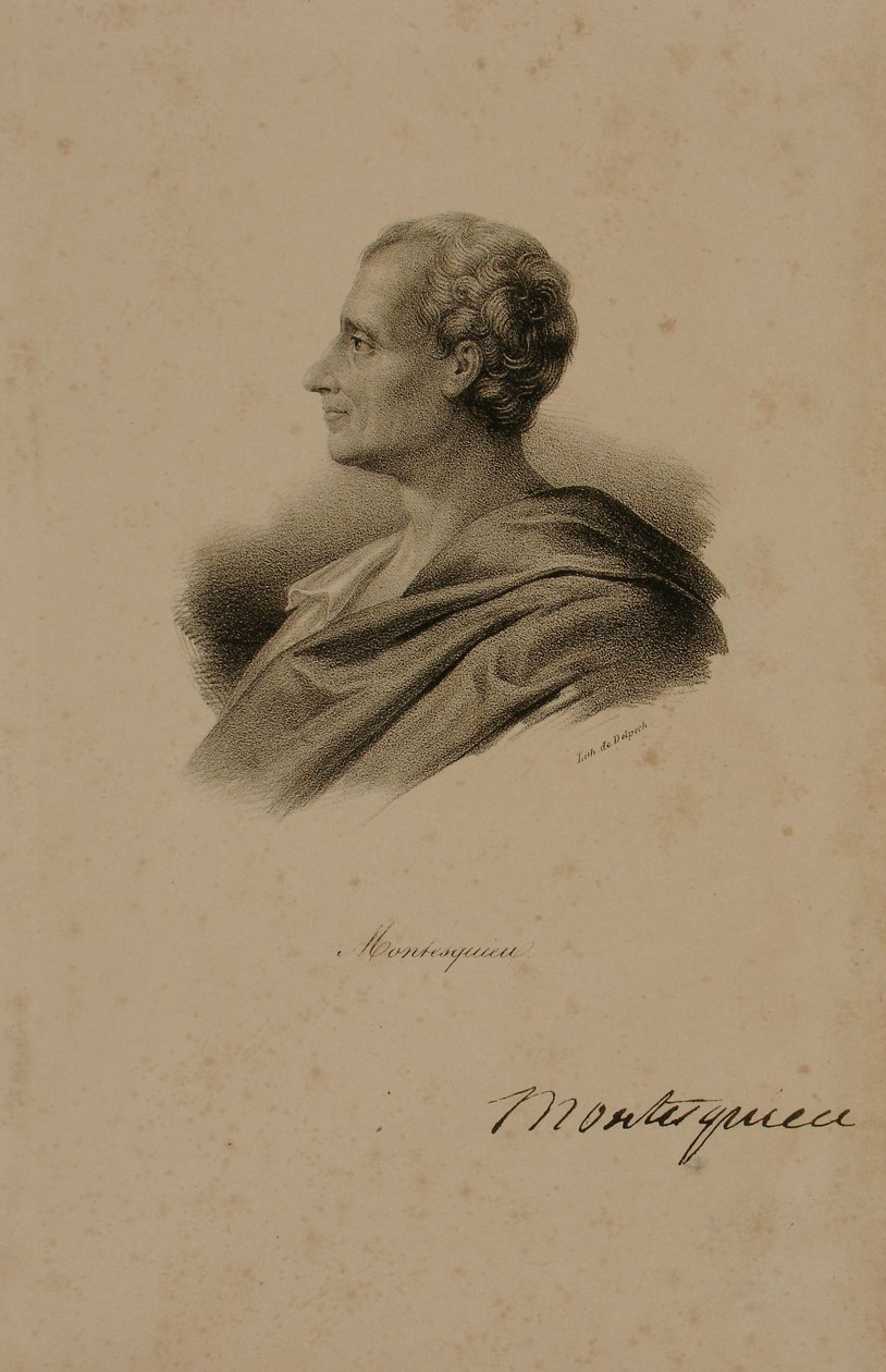 Charles Louis de Secondat, Baron de Montesquieu (1689-1755) av Francois Seraphin Delpech