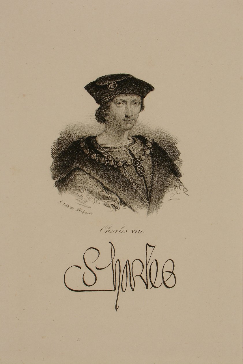 Charles VIII (1470-98) konge av Frankrike av Francois Seraphin Delpech