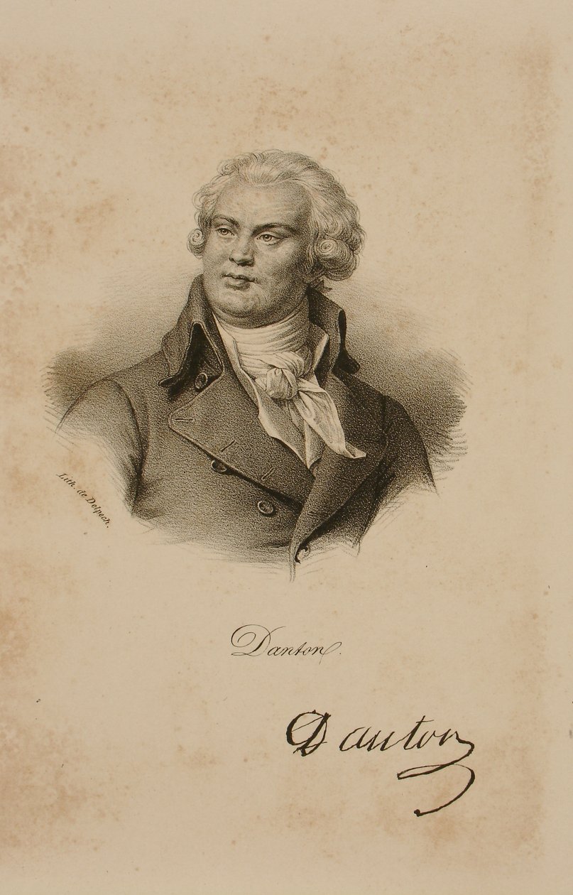 Portrett av Georges Danton (1759-94) av Francois Seraphin Delpech