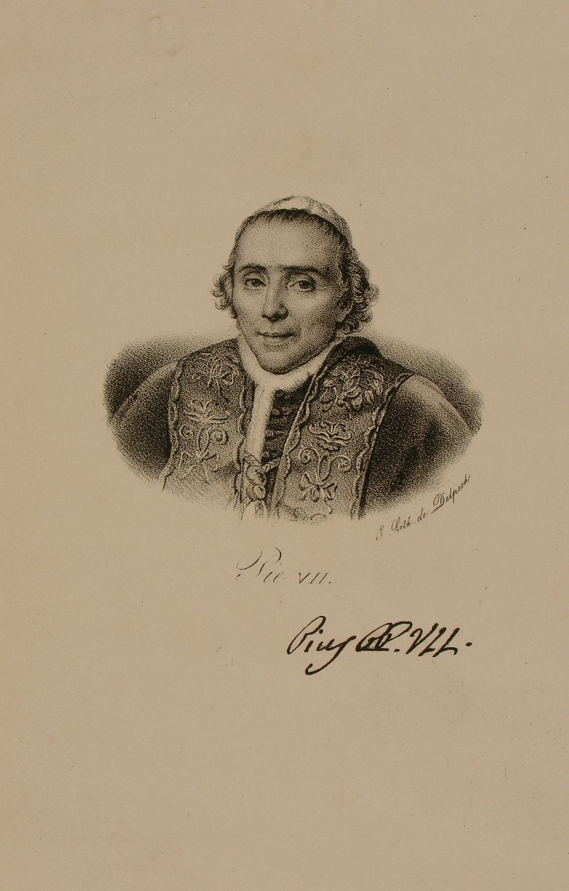 Portrett av pave Pius VII av Francois Seraphin Delpech
