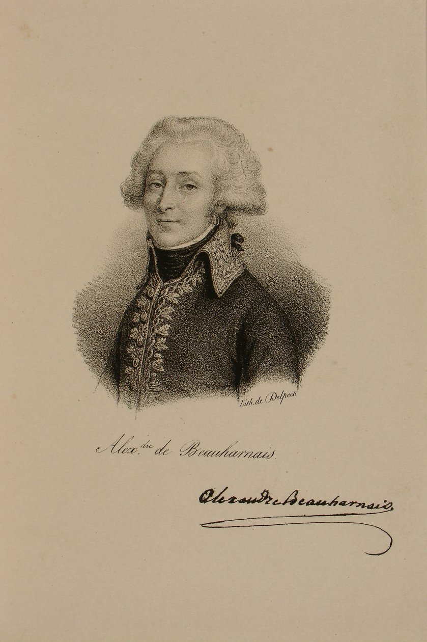 Portrett av Viscount Alexandre-Francois-Marie de Beauharnais (1760-94) av Francois Seraphin Delpech