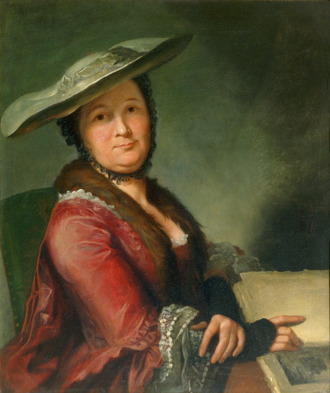 Madame Roubiliac, ca. 1760 av Francois Vispre