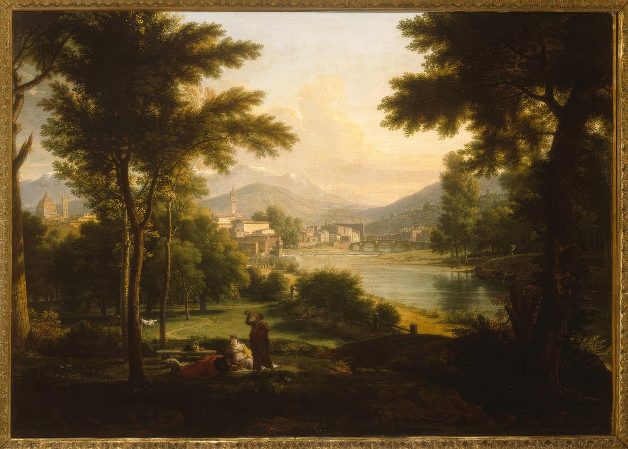 Firenze, byutsikt / maleri, 1813, av F.X.Fabre av Francois Xavier Fabre