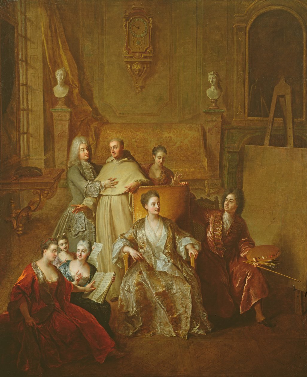 Kunstneren og hans familie, ca. 1708 av Jean François de Troy