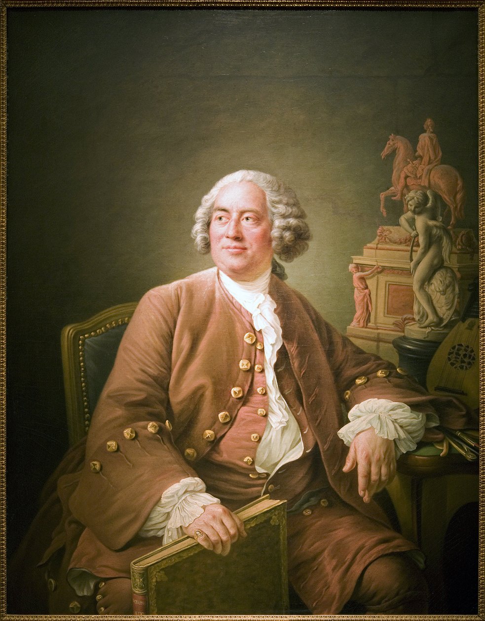 Portrett av Edme Bouchardon (1698-1762), fransk billedhugger, Oljemaleri på lerret av Francois Hubert Drouais (1727-1775). Fotografi, KIM Youngtae, Paris, Musee Carnavalet. av Francois Hubert Drouais