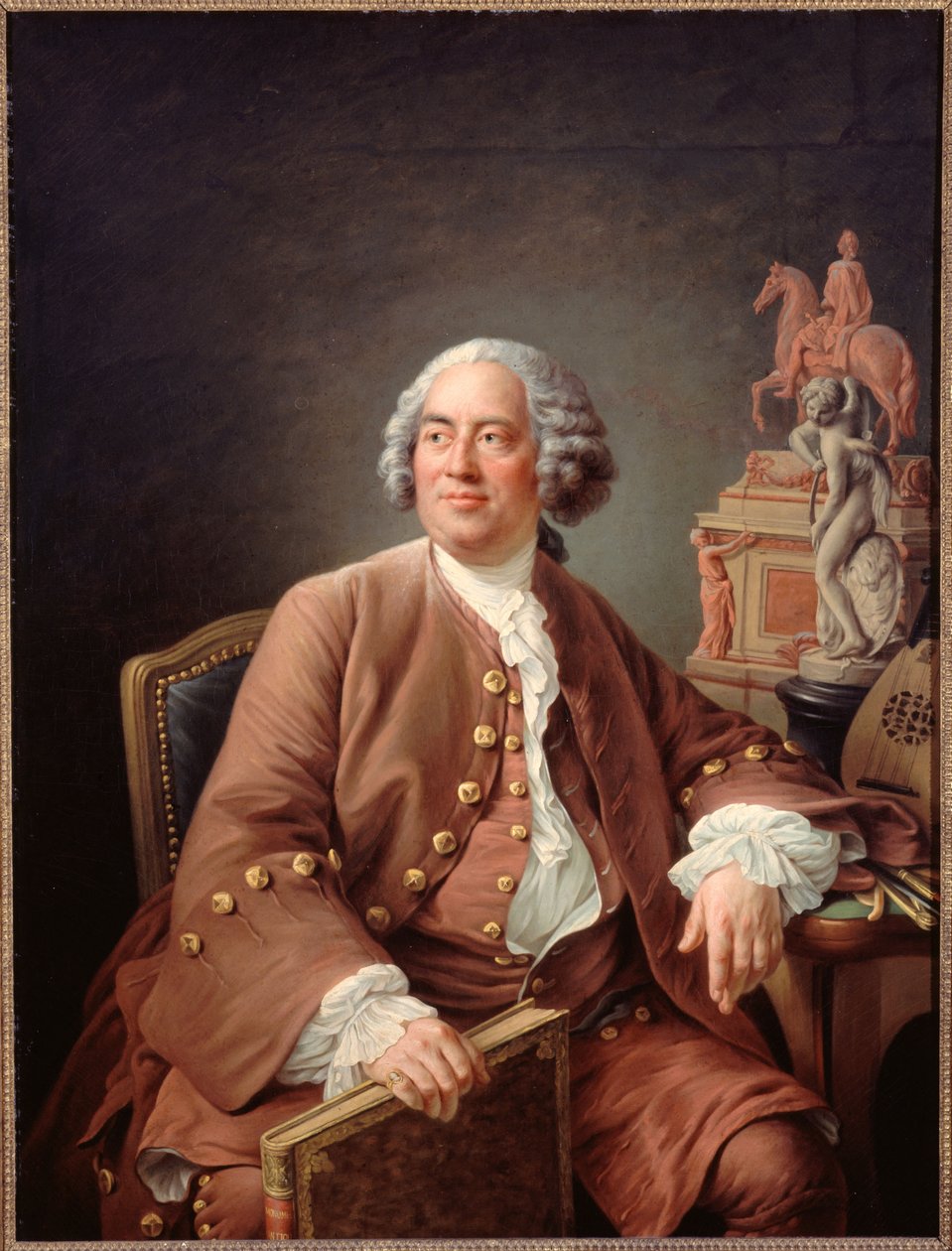 Portrett av billedhuggeren Edme Bouchardon (1698-1762), ca. 1758 (olje på lerret) av Francois Hubert Drouais
