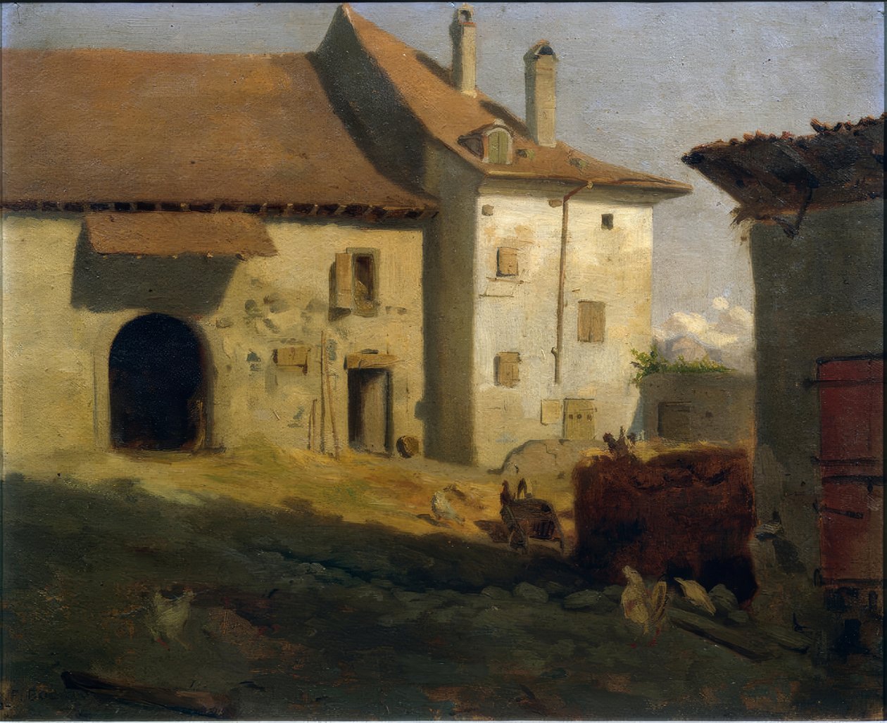 Gårdsplass av Francois-Louis-David Bocion