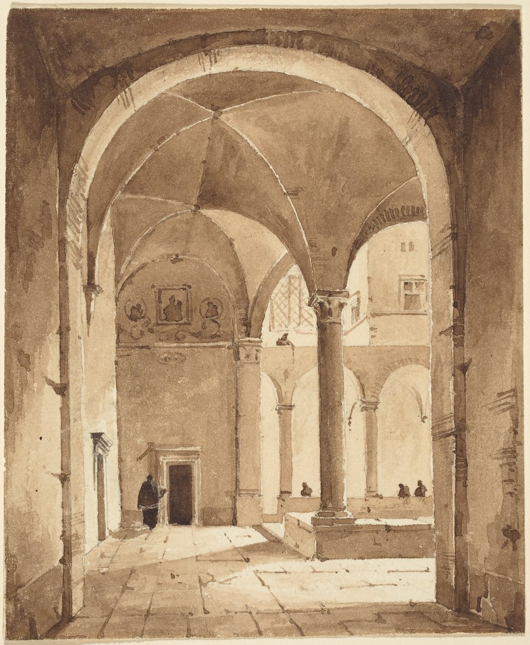 Et kloster av Francois-Marius Granet