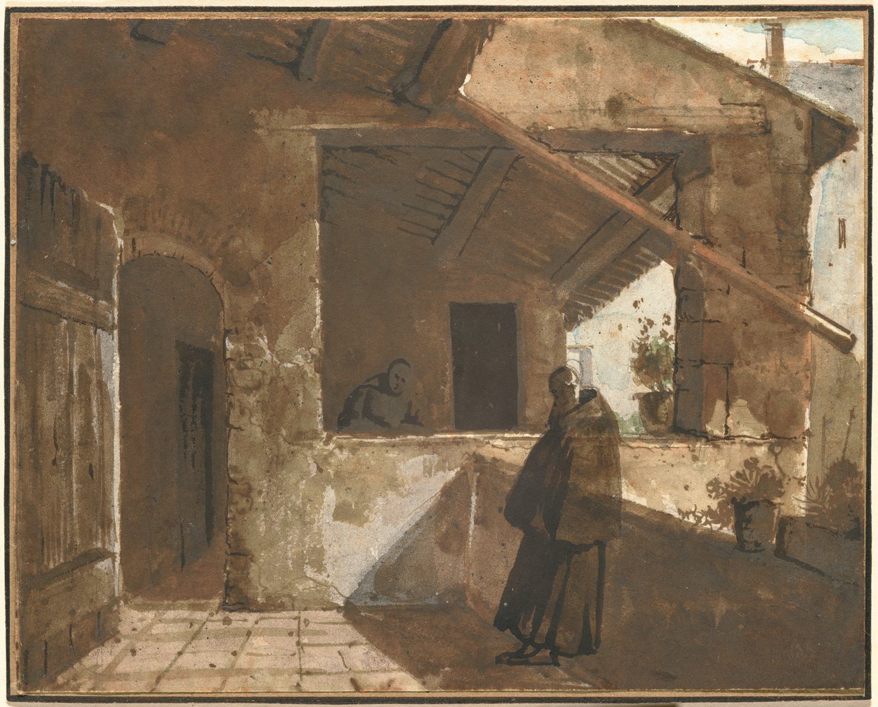 En romersk klostergang av Francois-Marius Granet
