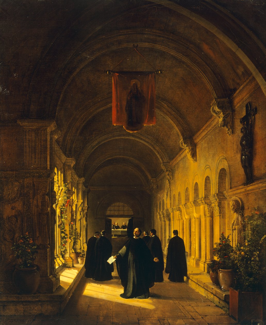Abelard i klosteret av Francois Marius Granet