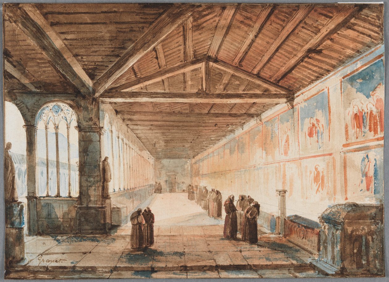 Campo Santo di Pisa, nordre korridor av Francois-Marius Granet