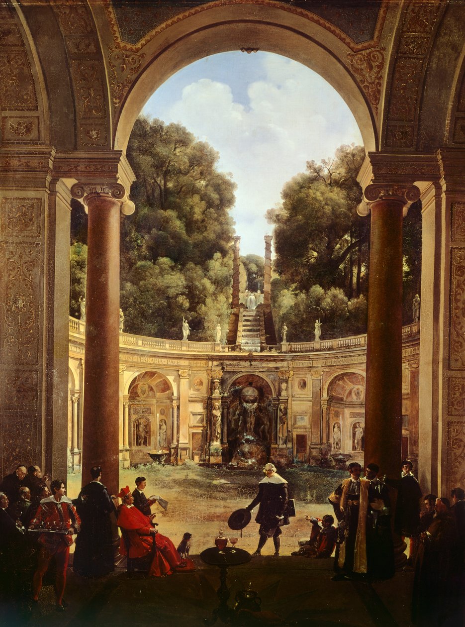 Kardinal Pietro Aldobrandini tar imot Domenichino av Francois Marius Granet
