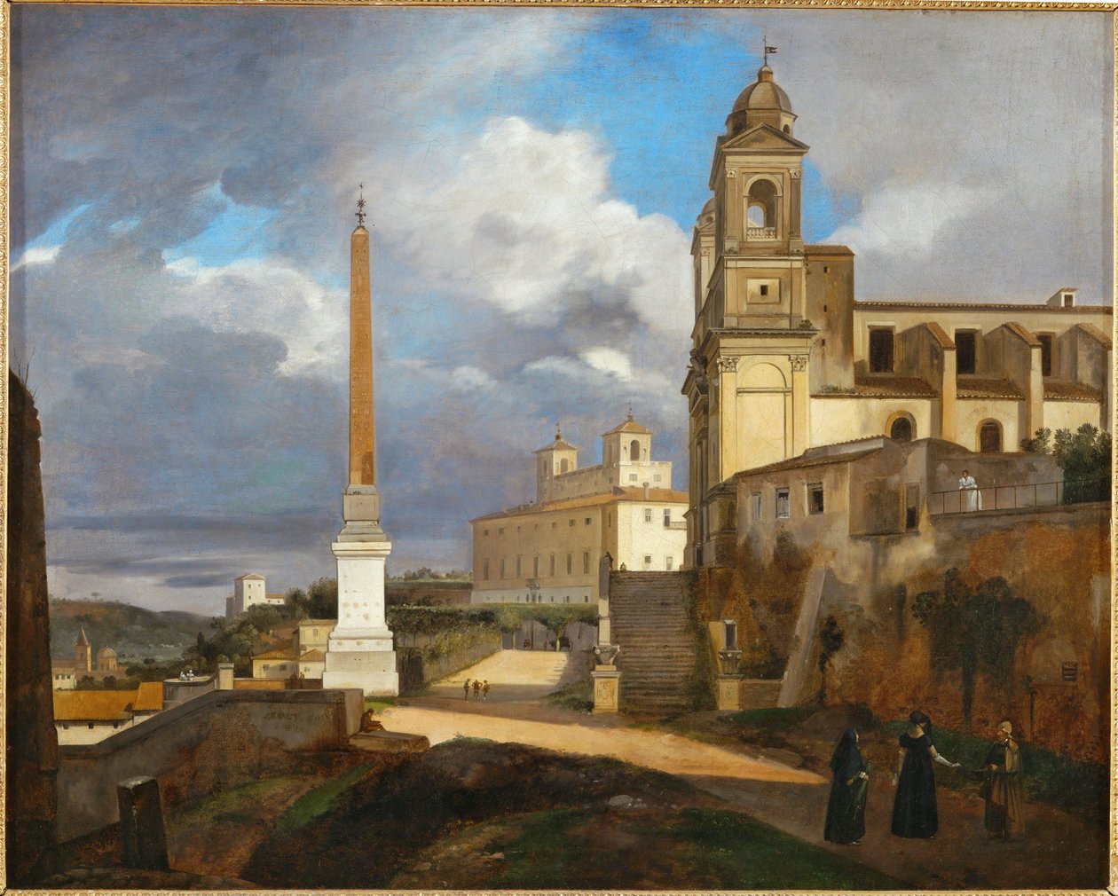 Treenigheten i fjellene og Villa Medici i Roma … av Francois-Marius Granet