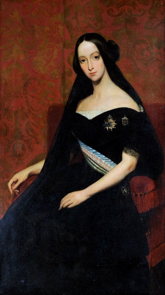 Portrett av prinsessen av Joinville - D. Francisca de Braganca av Francois Rene Moreau