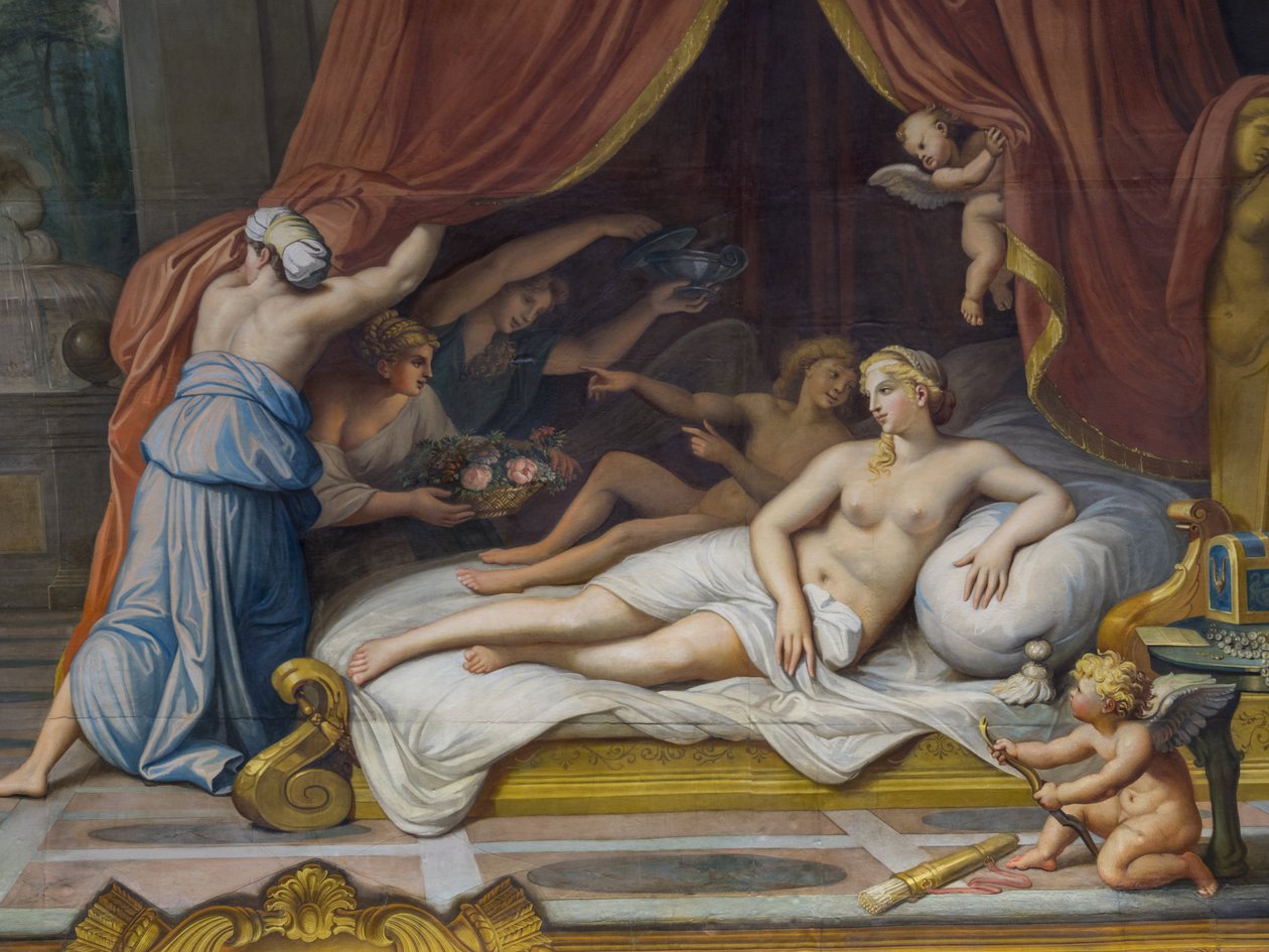 Allegorie du Feu som representerer Jupiter og Semele av Francois Perrier