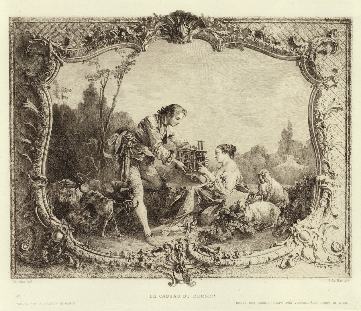 gjeterens gave av Francois (after) Boucher