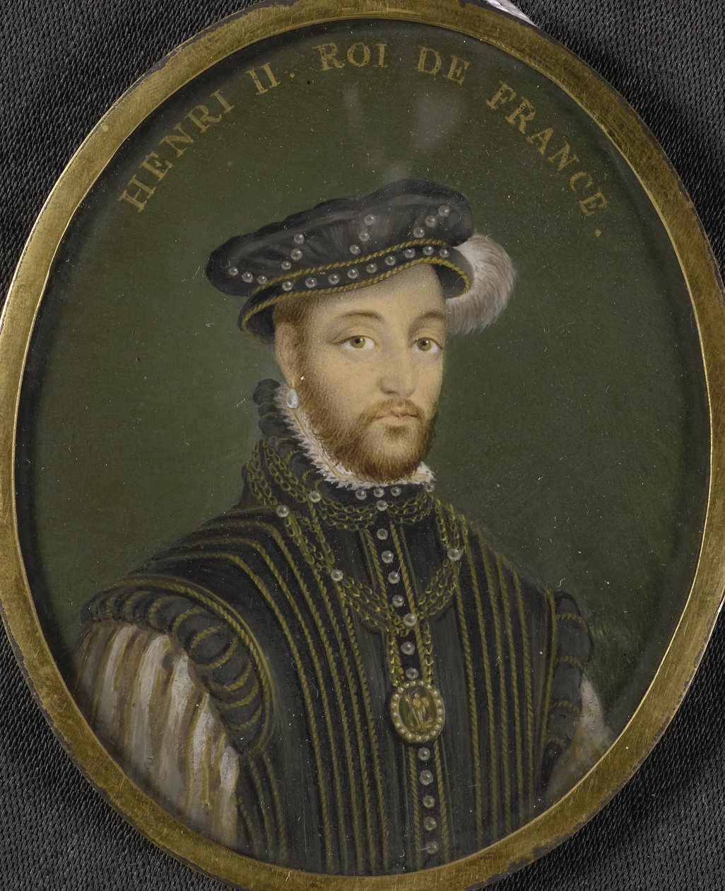 Portrett av kong Henrik II av Frankrike (1519-59) av Francois (after) Clouet