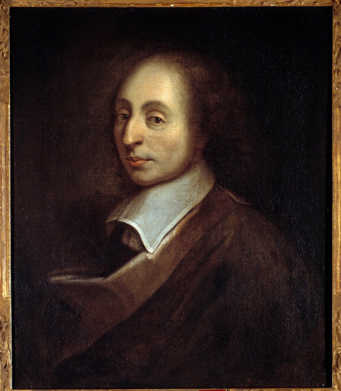 Portrett av Blaise Pascal (1623-1662) (h s/t 0,70 x 0,56) av Francois Quesnel (1637-99). av Francois (after) Quesnel