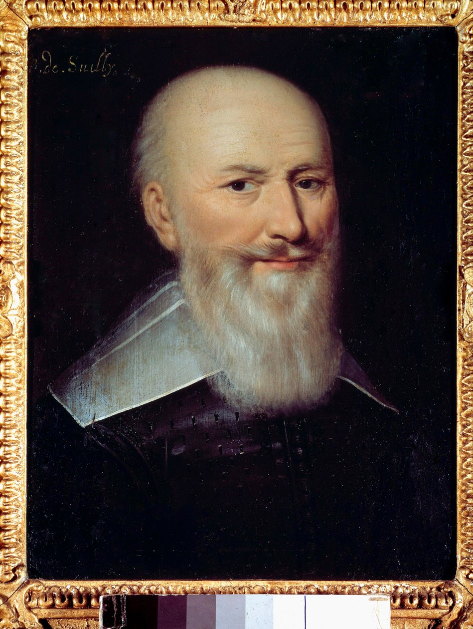Portrett av Maximilian de Bethune (1560-1641) Baron de Rosny, hertugen av Sully Anonymt maleri (sannsynligvis Francois Quesnel av Francois (attr.to) Quesnel