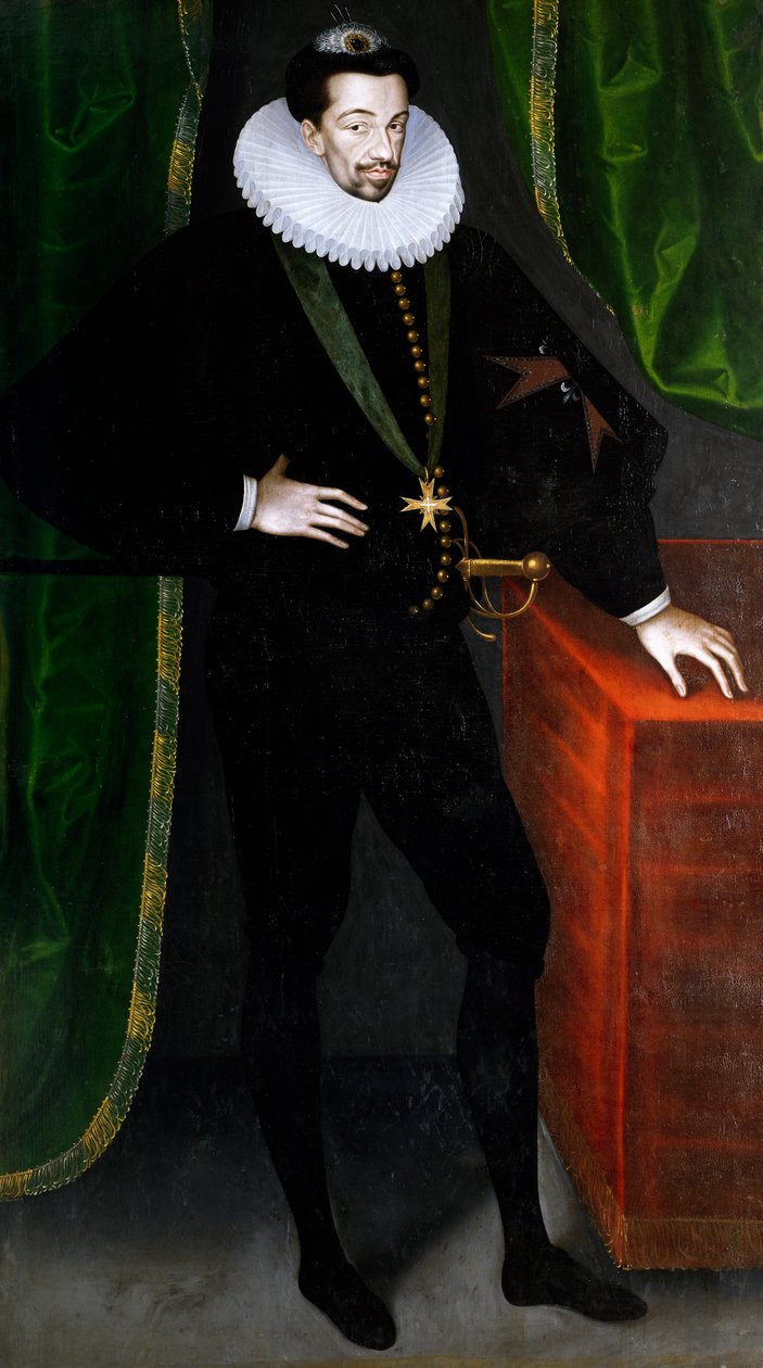 Portrett av Henrik III av Frankrike, konge av Polen av Francois (circle of) Quesnel