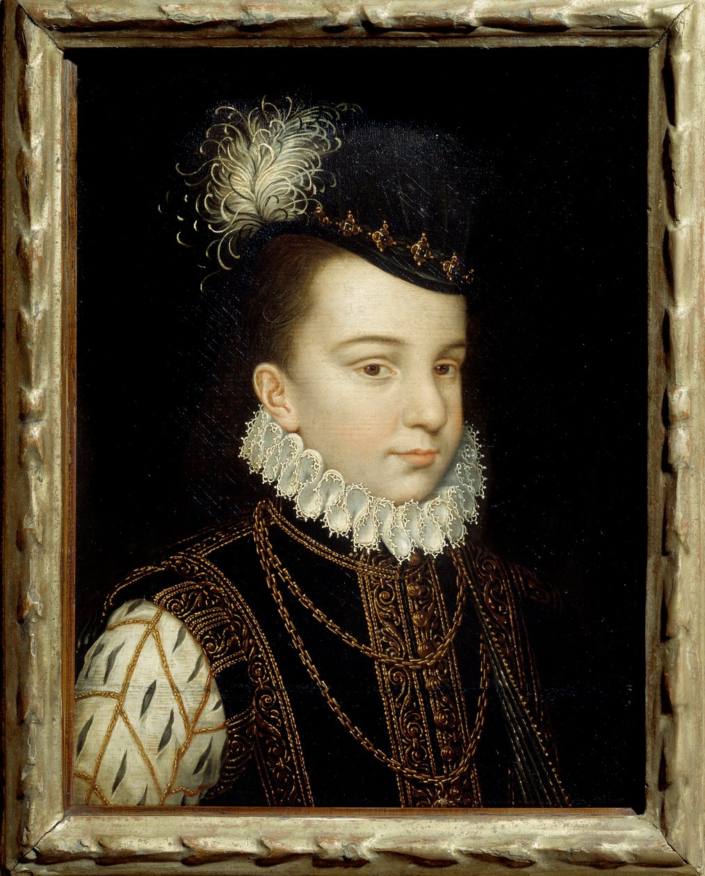 Portrett av Francois Hercules av Frankrike, hertugen av Alencon (1554-1584). Maleri av verkstedet til Francois Clouet (1515-1572) av Francois (workshop of) Clouet