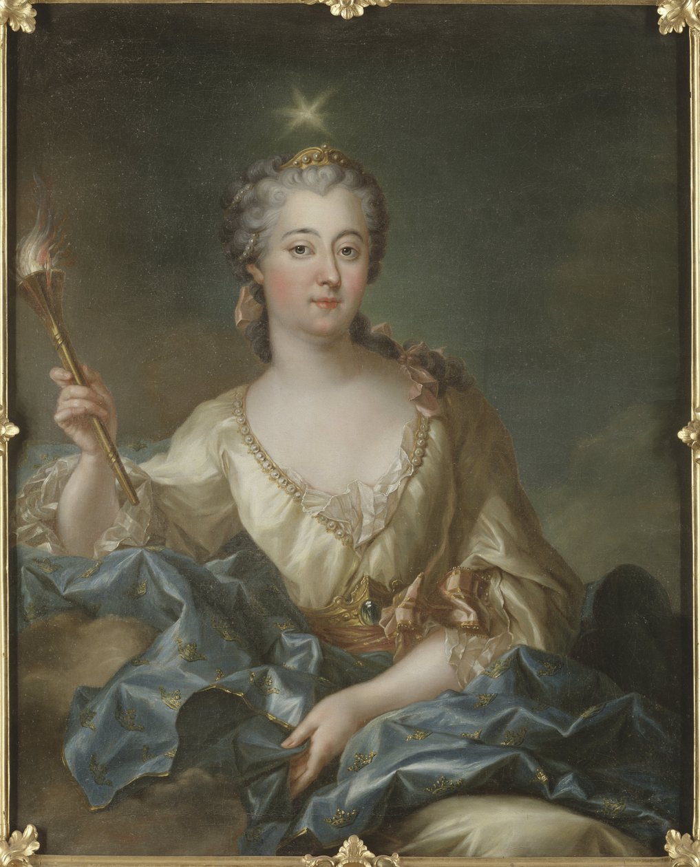Louise Ulrique de Prussia, dronning av Sverige og Finland - Portrett av Louisa Ulrika av Preussen (1720-1782), dronning av Sverige, av Grasognon Latinville, Francois-Adrien (1705-1774). Olje på lerret. Størrelse: 103x82cm. Nationalmuseum Stockholm av Francois Adrien Grasognon Latinville