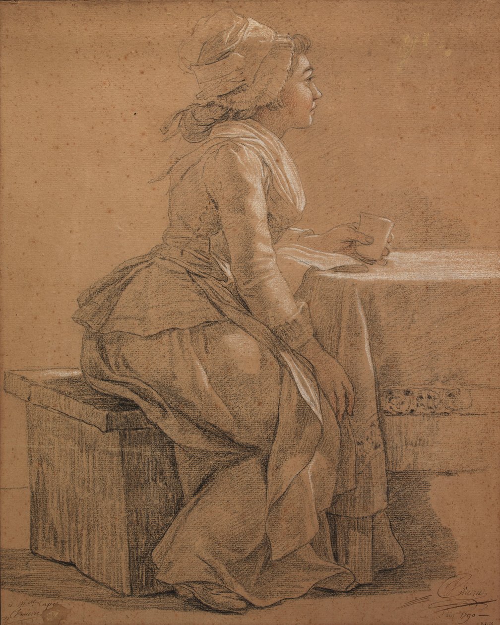 Portrett av frøken Marie Gabrielle Capet, maleren av François André Vincent