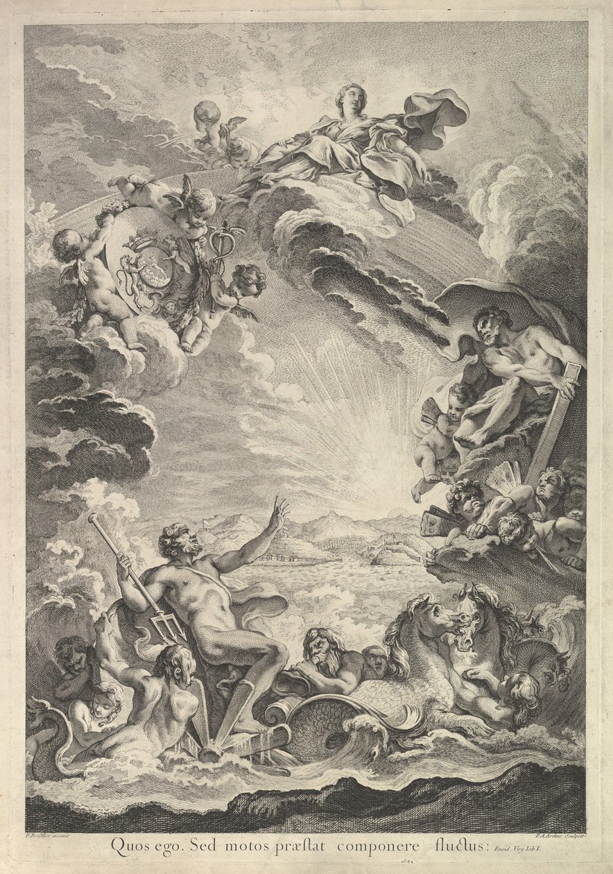 Neptune Calming the Storm Neptune Calming the Storm, 1700-tallet. av Francois Antoine Aveline