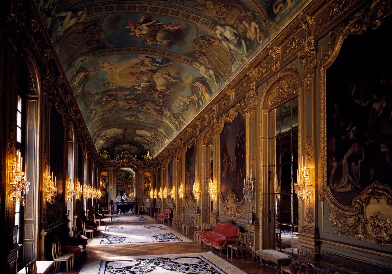 Golden Gallery på Hotel de Toulouse. Arkitektur av Francois-Antoine Vasse (1681-1736) av Francois Antoine Vasse